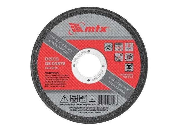 Disco de Corte para Metal 115 X 1,0 X 22 MM L MTX 7432655