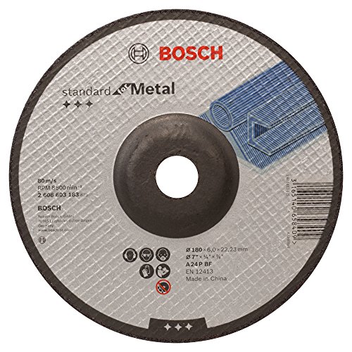 Disco de Desbaste para Metal 180Mm Gr.24 Bosch Preto