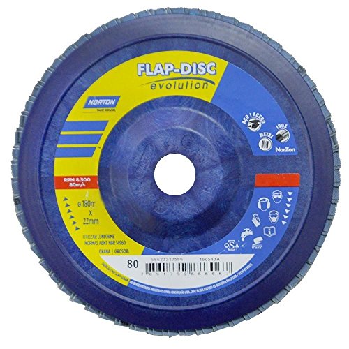 Disco de Lixa Flap Disc Reto 7" - R822 - Norton (80)