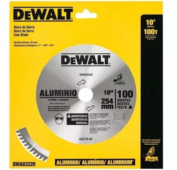 Disco de Serra Circular de 12 Pol. para Alumínio/Madeira - 100 Dentes - DEWALT-DW03240