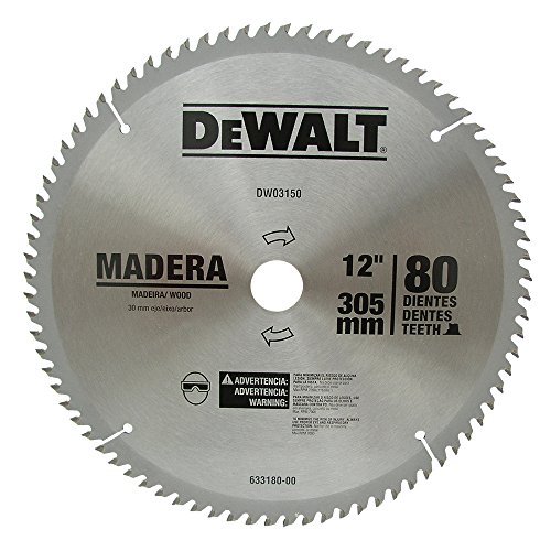 Disco de Serra Circular de 12 Pol. para Madeira - 80 Dentes-DEWALT-DW03150