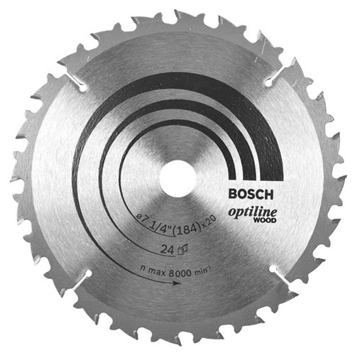 Disco de Serra Circular Optiline Bosch 7 1/4 ? 24 Dentes