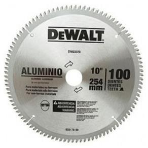 Disco de Serra Corta Alumínio 10" 250mm 100 Dentes DeWALT