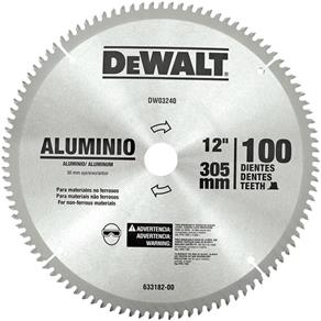 Disco de Serra para Alumínio 12`` 300mm 100 Dentes Dewalt