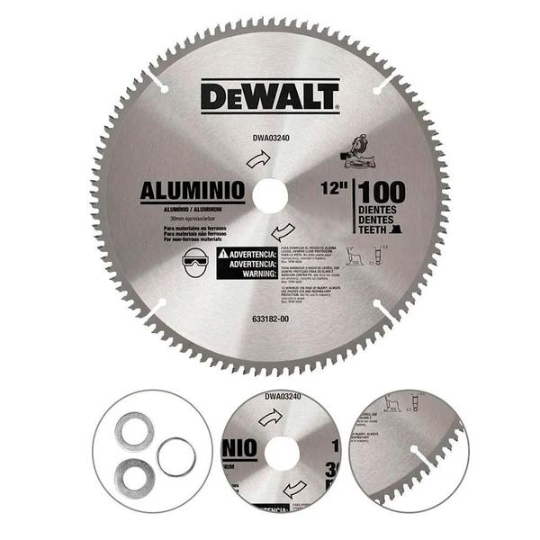 Disco de Serra para Alumínio 12'' 300mm 100 Dentes Dewalt