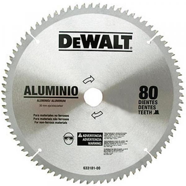 Disco de Serra para Alumínio 10 X 30 X 80 Dentes - DW-03210 - Dewalt