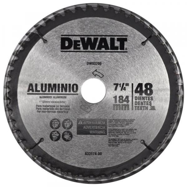 Disco de Serra para Alumínio 7.1/4" com 48 Dentes - DeWalt - DW03200
