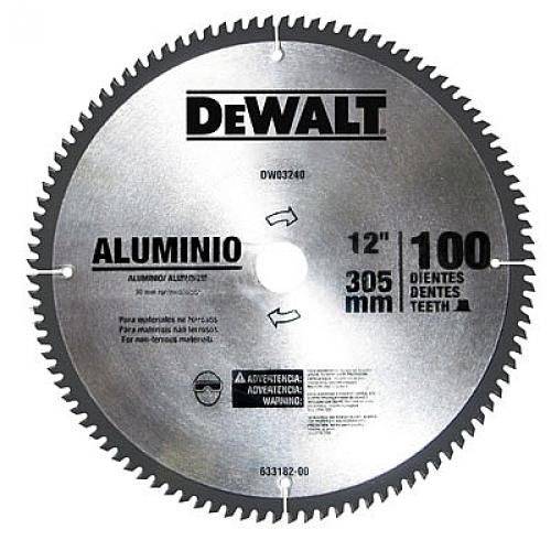 Tudo sobre 'Disco de Serra para Alumínio/madeira Laminada 12 X 30 X 100 Dentes - DW-03240 - Dewalt'