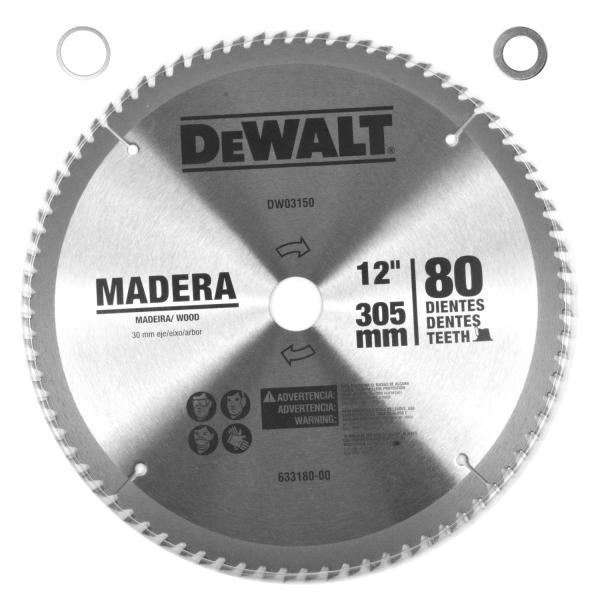 Disco de Serra para Madeira 305 MM 80 Dentes Dw03150 Dewalt
