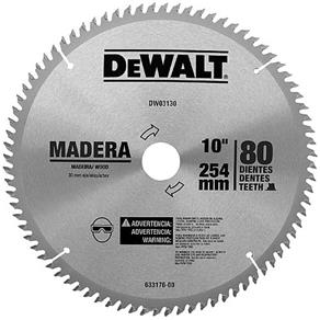 Disco de Serra para Madeira 10 X 30 X 80 Dentes - DW-03130 - Dewalt
