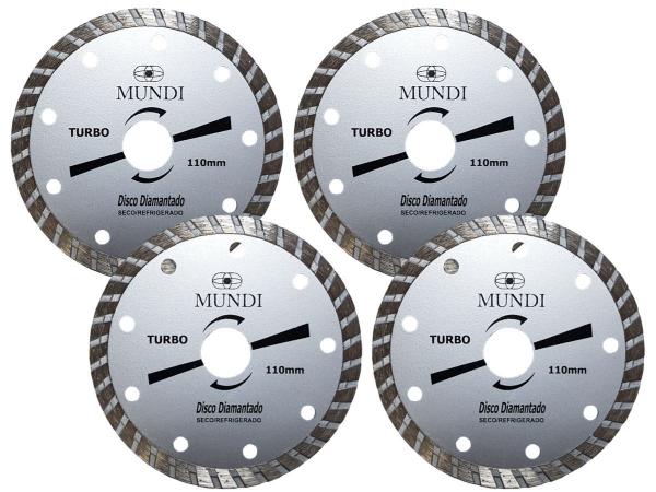Disco Diamantado Turbo 110mm Mundi - 4 Unidades
