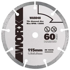 Disco Diamantado WA5048 115mm G60 para Serra Circular WX429 Worx