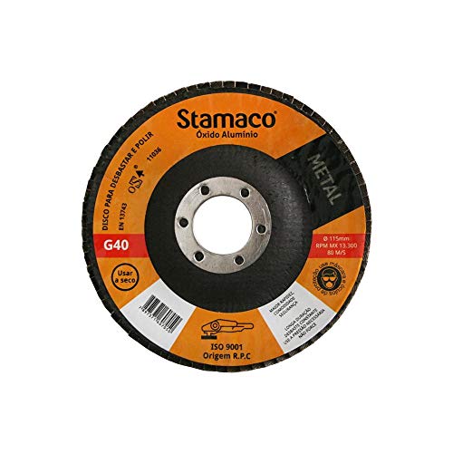 Disco Flap de 115mm com Grão 40 para Metal-STAMACO-7050