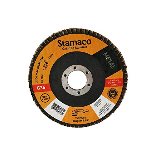 Disco Flap de 115mm com Grão 36 para Metal-STAMACO-7234