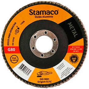 Disco Flap de 115mm com Grão 80 para Metal-Stamaco-7074