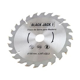 Disco para Corte em Madeira 180 Mm X 24 Dentes - Black Jack