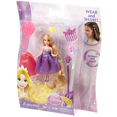 Disney Mini Princesas Cabelo Rapunzel - Mattel - Princesas Disney