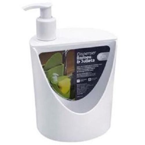 Dispenser Coza Porta Detergente e Esponja 600ml Branco
