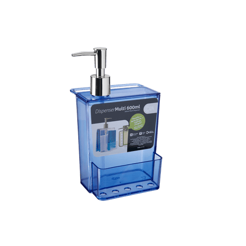 Dispenser Multi - Retrô 12 X 10,6 X 20,8 Cm 600 Ml Azul Coza