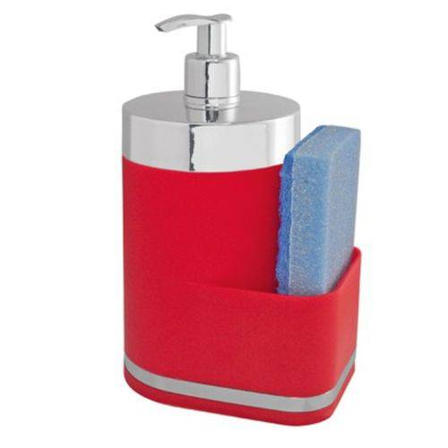 Dispenser para Detergente de Pia em Plástico PS Eleganza - Vermelho