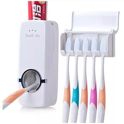 Dispenser para Pasta de Dente + Porta Escova Dental