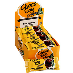 Display de Chocolate Crispies à Base de Soja com Flocos de Arroz Choco Soy Sem Glúten e Lactose (20 Unidades) - Olvebra