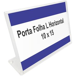 Display ou Porta Folha Horizontal L em Acrílico para Papel 10 X 15