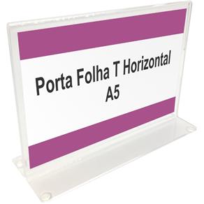 Display ou Porta Folha Horizontal L em Acrílico para Papel A5