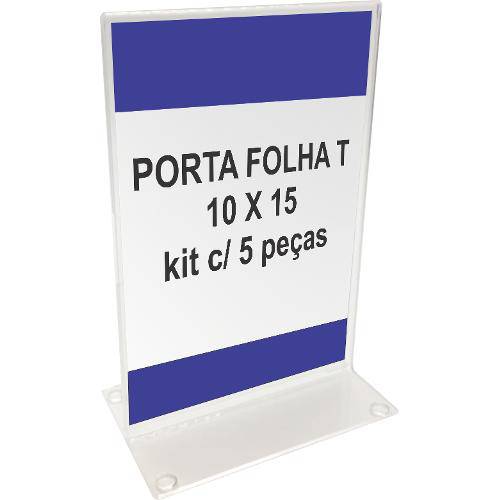 Display ou Porta Folha T para Papel 10 X 15 - Kit com 5 Peças