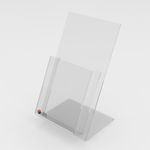 Display Porta Folder e Folhetos em Acrílico para Mesa ou Balcão - 21,3cm X 12,8cm 4 Unidades