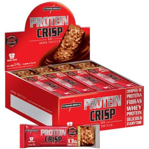 Display Protein Crisp Peanut Butter Integralmedica 12uni 540g