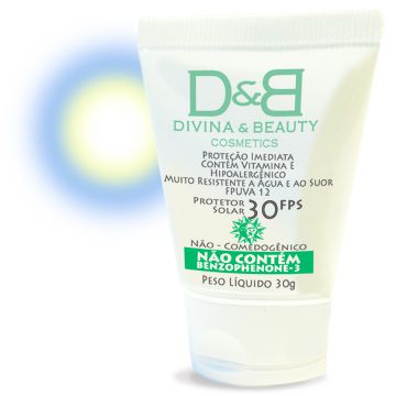 Divina Beauty Protetor Solar Facial e Corporal FPS30 Vitamina e Hidratante 30g