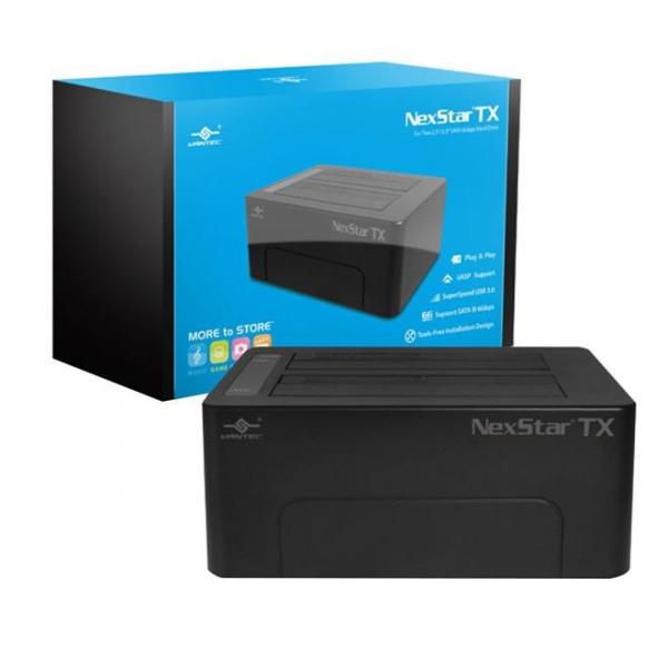 Dock Dual para HD/SSD Vantec Nexstar Tx NST-D428S3-BK 2.5 e 3.5 Pol USB 3.0