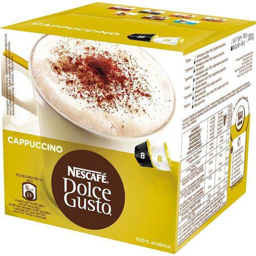 Dolce Gusto Cappuccino 200g C/ 16 Cápsulas (8 Café + 8 Leite) - Nescafé