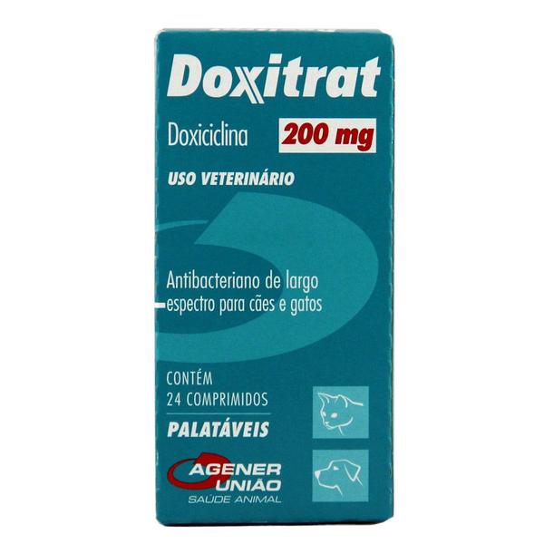 Doxitrat 200mg Antibiótico Cães 24 Comprimidos - Agener União