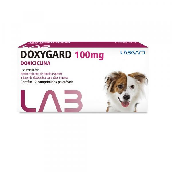 Doxygard 100 Mg Antimicrobiano para Cães e Gatos Labgard 12 Comprimidos