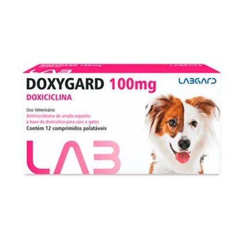 Doxygard 100 Mg Antimicrobiano para Cães e Gatos Labgard 12 Comprimidos