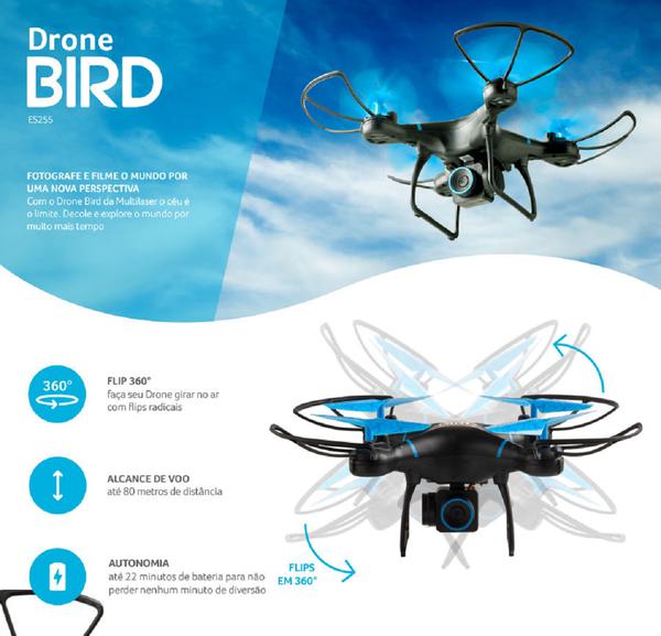 Drone com Câmera HD Preto/azul - Multilaser