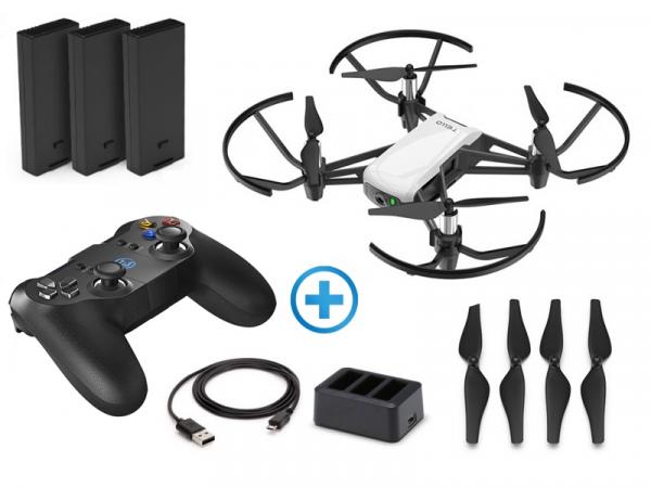 Drone Dji Cp.tl.00000017.01 Tello Boost Combo Arctic White + Radio Controle Gamesir T1d Bluetooth