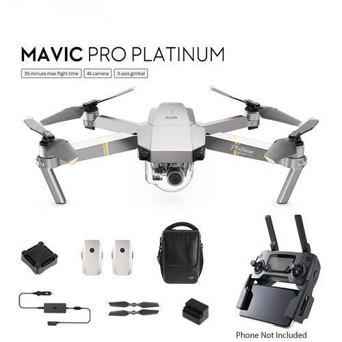 Tudo sobre 'Drone Dji Mavic Pro Platinum - Fly More Combo'