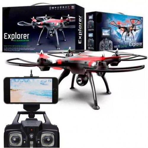 Tudo sobre 'Drone Runqia Toys Explorer com Camera Hd Wifi Fpv Grande Rq77-12'