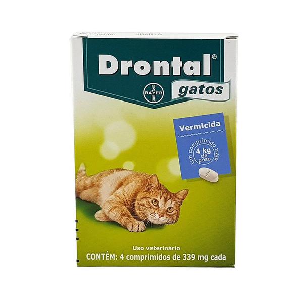 Drontal Gatos 4 Comp Bayer Vermífugo Oral