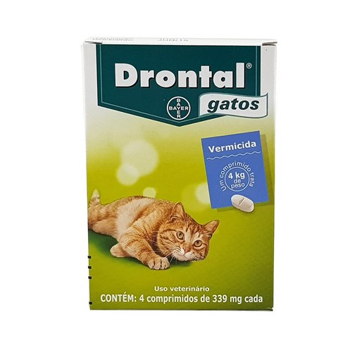 Drontal Gatos 4 Comprimidos Bayer Vermífugo Oral