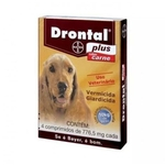 Drontal Plus Bayer Sabor Carne Cães até 10Kg com 4 comprimidos