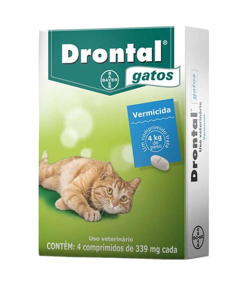 Drontal Vermífugo para Gatos 4 Kg 4 Comprimidos - Bayer