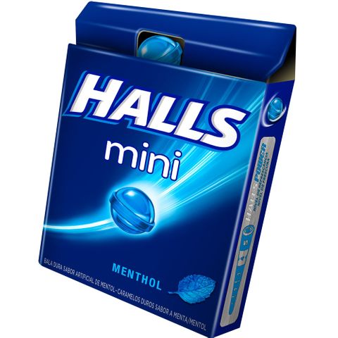 Drops Halls Mini Mentol C/18 - Adams