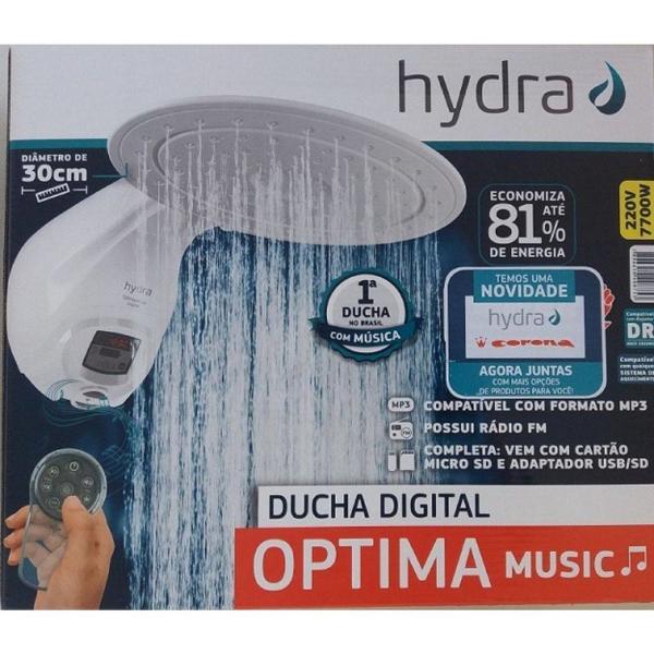 Ducha Dig Optima Music 7700W 220V HYDRA