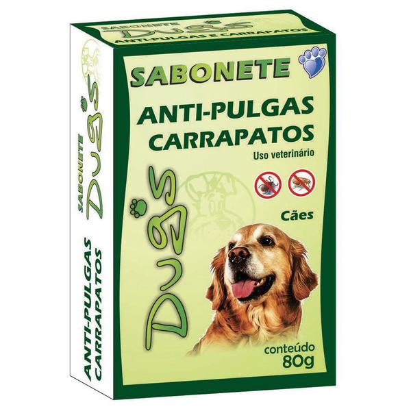 Dugs Sabonete Cães 80gr Antipulgas e Carrapatos - Dugs
