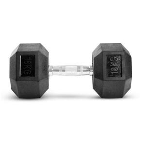 Dumbell Hex Rubber 18kg Gears