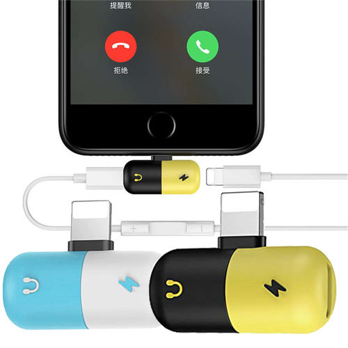 Duplo Jack Adaptador Fone Carregador Chamada Lightning Ipad Iphone 7 8 Plus Xr Xs Use ao Mesmo Tempo